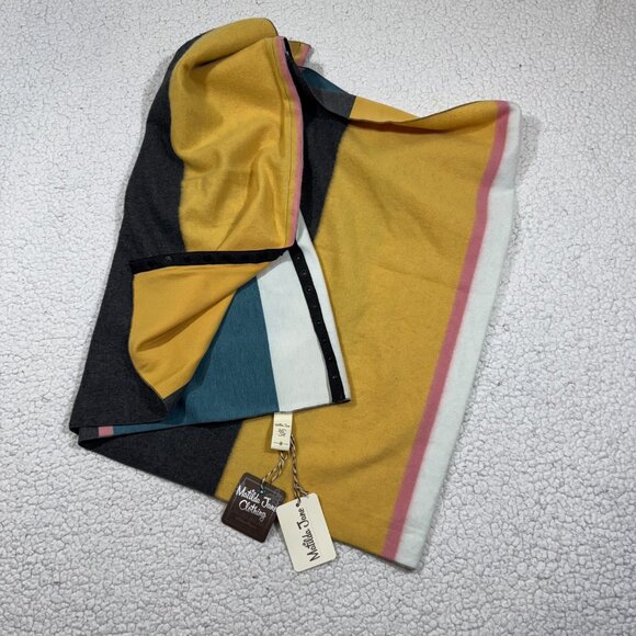 Matilda Jane Lyndon Snap Scarf Multi Color Stripe One Size Comfy Warm NEW - Picture 2 of 6